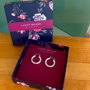 Lucky Brand Silver Hoops